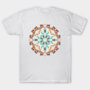 Feathers & Butterflies Kaleidoscope Pattern T-Shirt